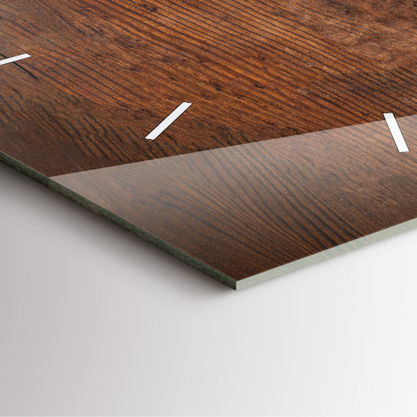 Orologio quadrato in vetro Legno vecchio