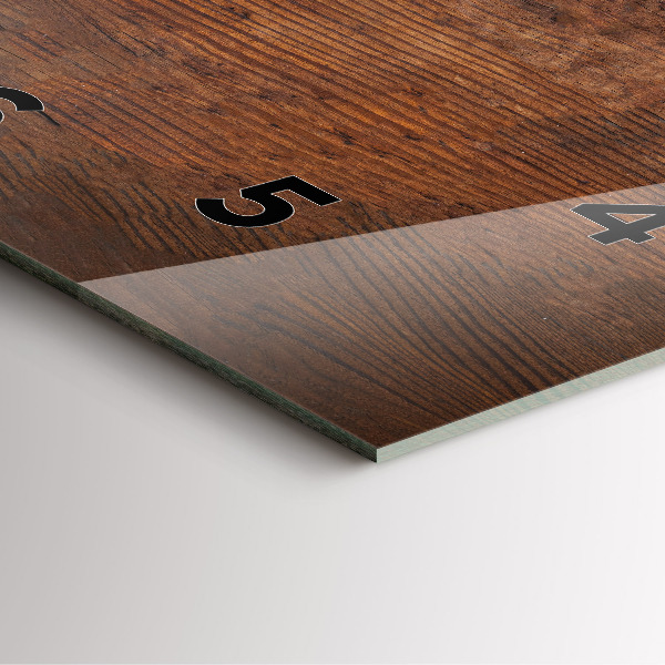 Orologio quadrato in vetro Legno vecchio