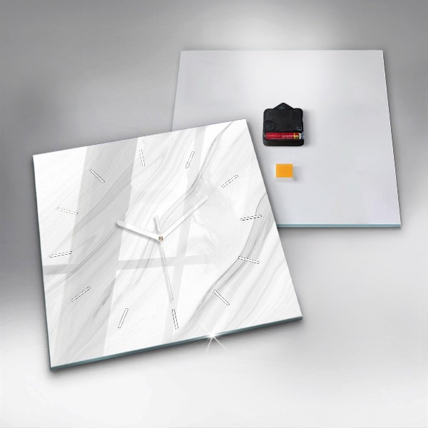 Orologio quadrato in vetro Marmo decorativo