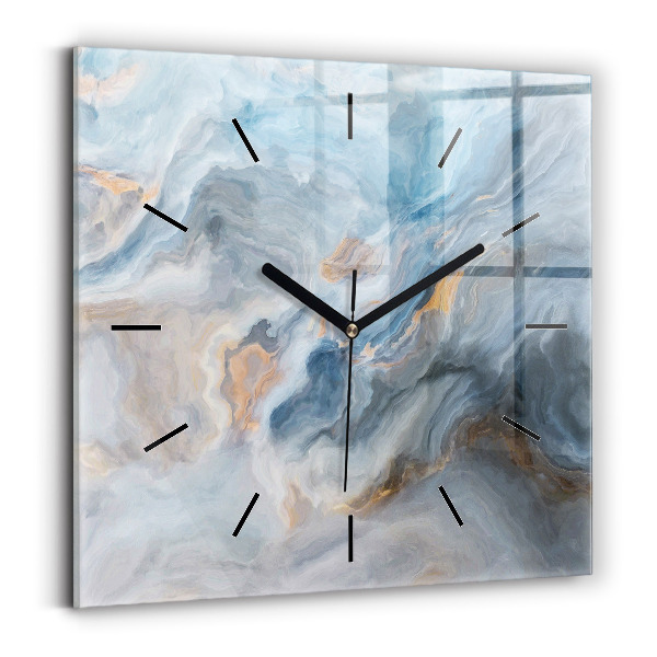 Orologio quadrato in vetro Modello in marmo