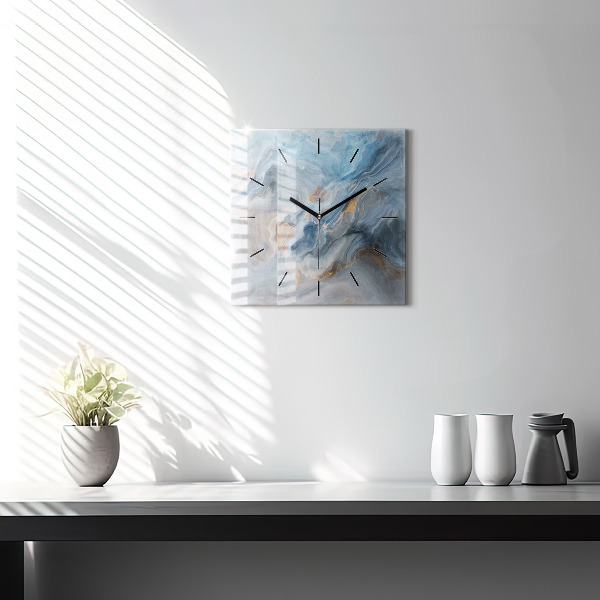 Orologio quadrato in vetro Modello in marmo