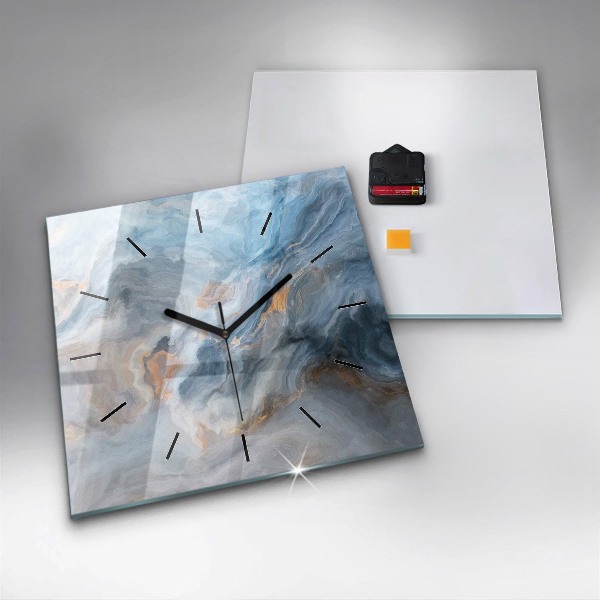 Orologio quadrato in vetro Modello in marmo