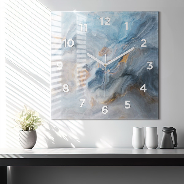 Orologio quadrato in vetro Modello in marmo