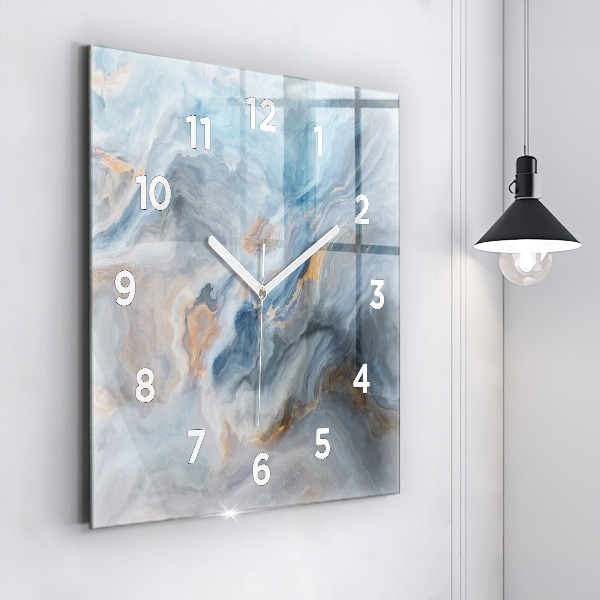 Orologio quadrato in vetro Modello in marmo