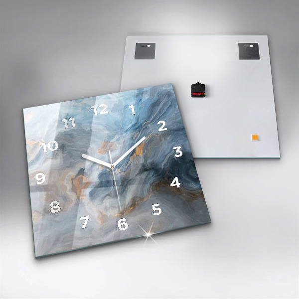 Orologio quadrato in vetro Modello in marmo