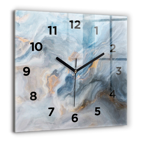 Orologio quadrato in vetro Modello in marmo