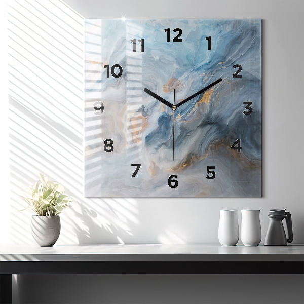 Orologio quadrato in vetro Modello in marmo