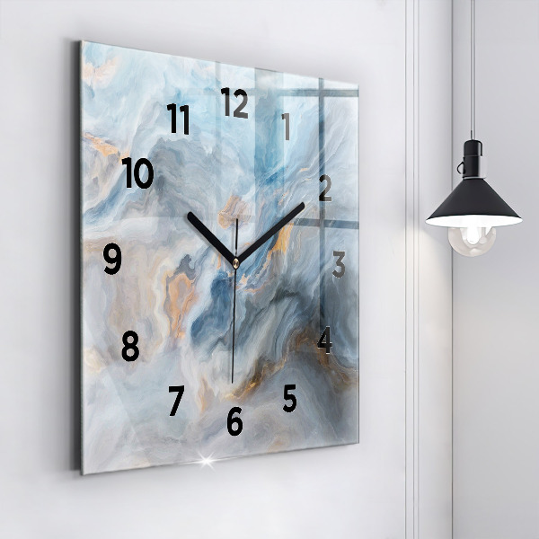 Orologio quadrato in vetro Modello in marmo