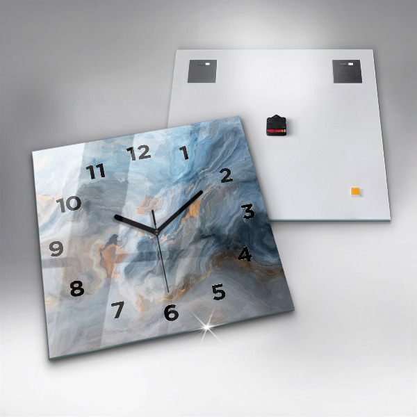 Orologio quadrato in vetro Modello in marmo