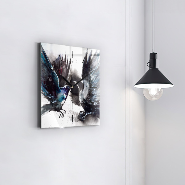 Orologio quadrato Uccelli dipinti