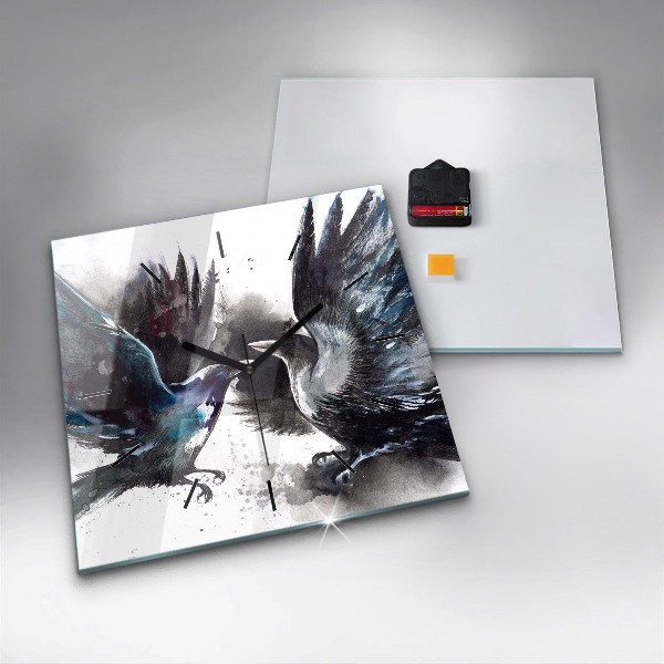 Orologio quadrato Uccelli dipinti