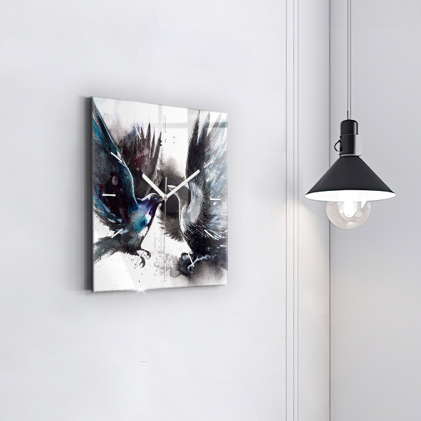 Orologio quadrato Uccelli dipinti