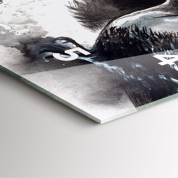 Orologio quadrato Uccelli dipinti