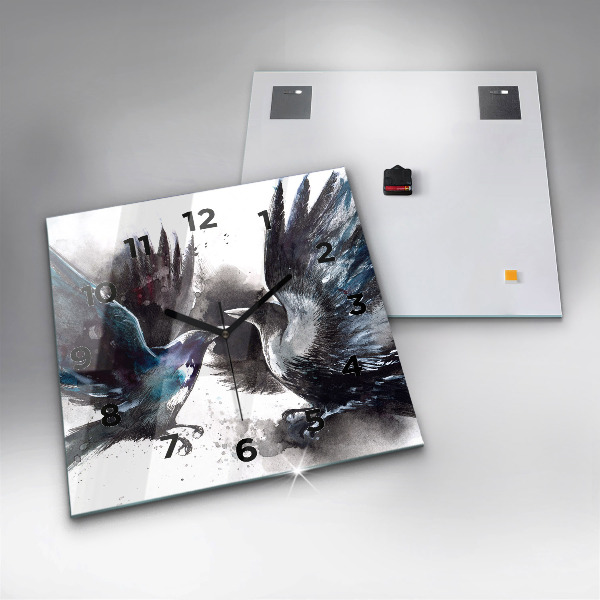 Orologio quadrato Uccelli dipinti