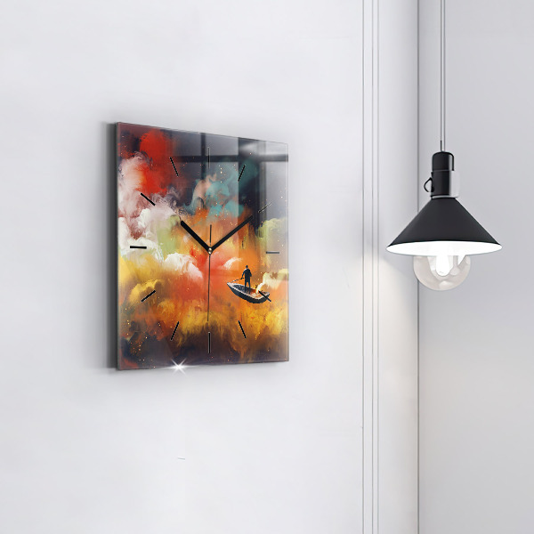 Orologio quadrato Pittura astratta