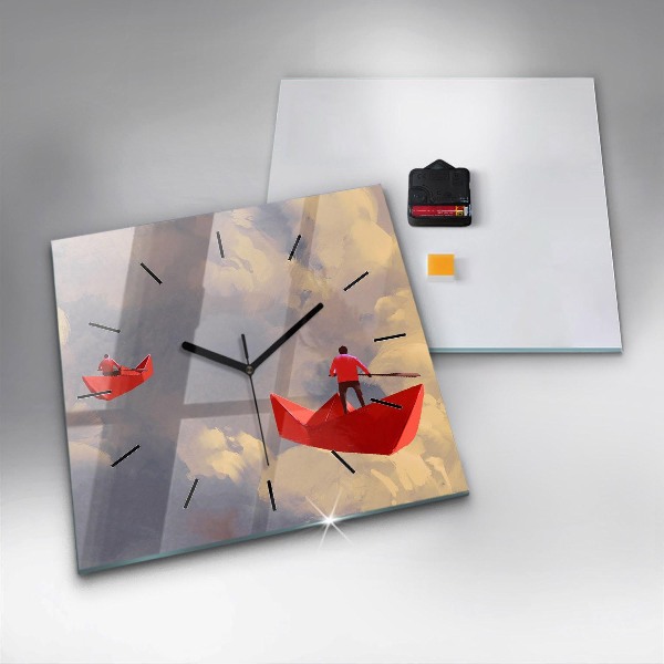 Orologio quadrato Navi di carta