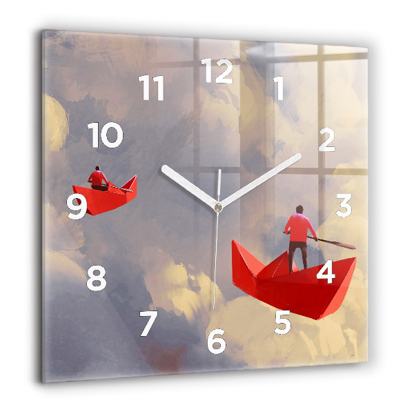 Orologio quadrato Navi di carta