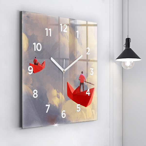 Orologio quadrato Navi di carta