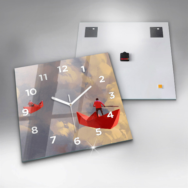 Orologio quadrato Navi di carta