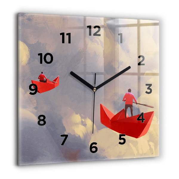 Orologio quadrato Navi di carta