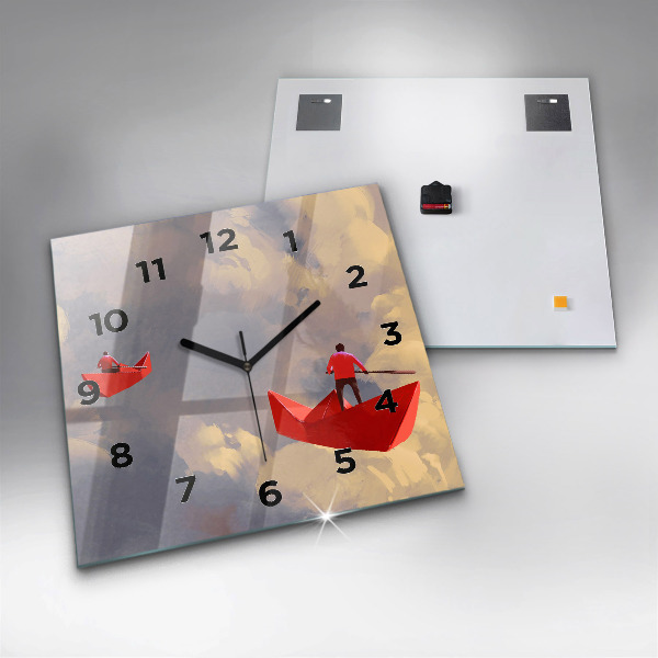 Orologio quadrato Navi di carta
