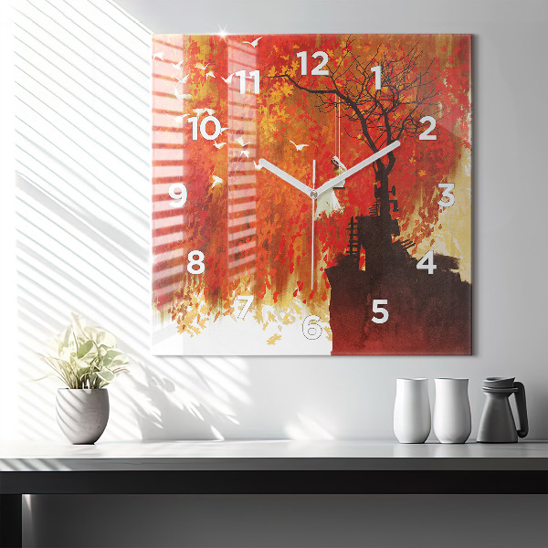 Orologio quadrato Sposa in autunno