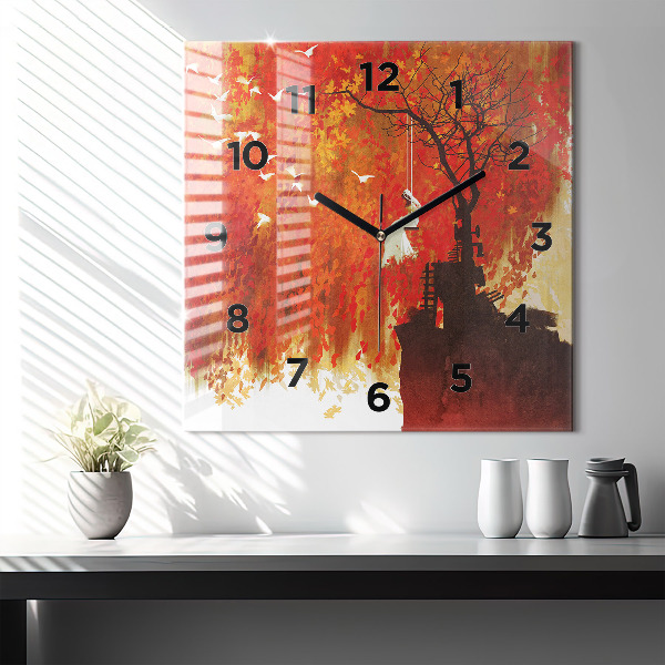 Orologio quadrato Sposa in autunno