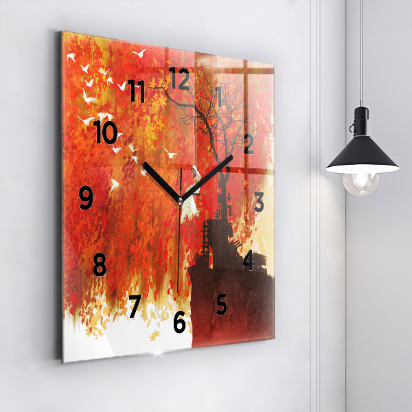 Orologio quadrato Sposa in autunno