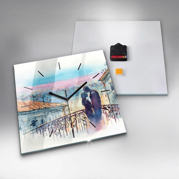 Orologio quadrato Persone in acquerello