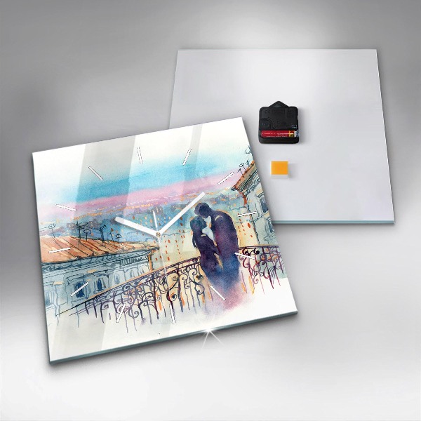 Orologio quadrato Persone in acquerello