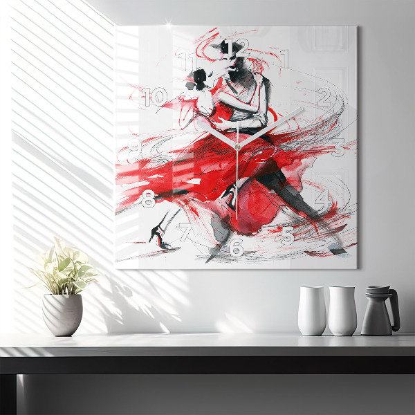 Orologio quadrato Coppia danzante