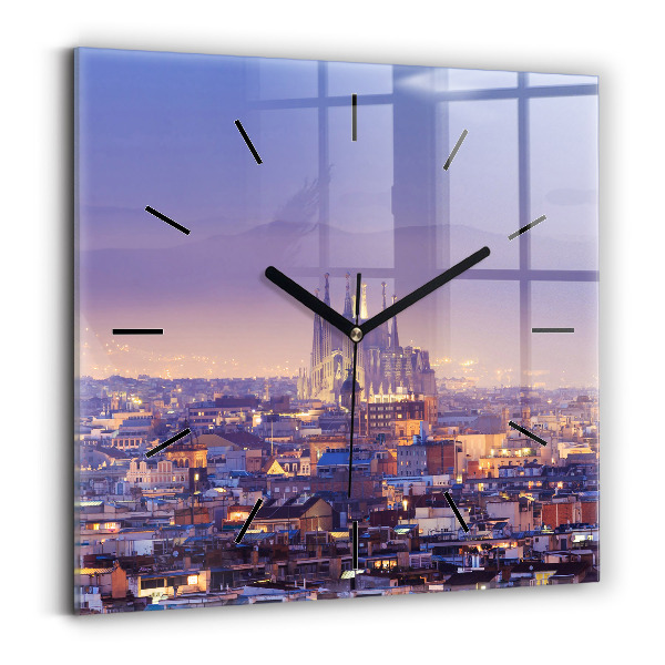 Orologio quadrato Vista di Barcellona