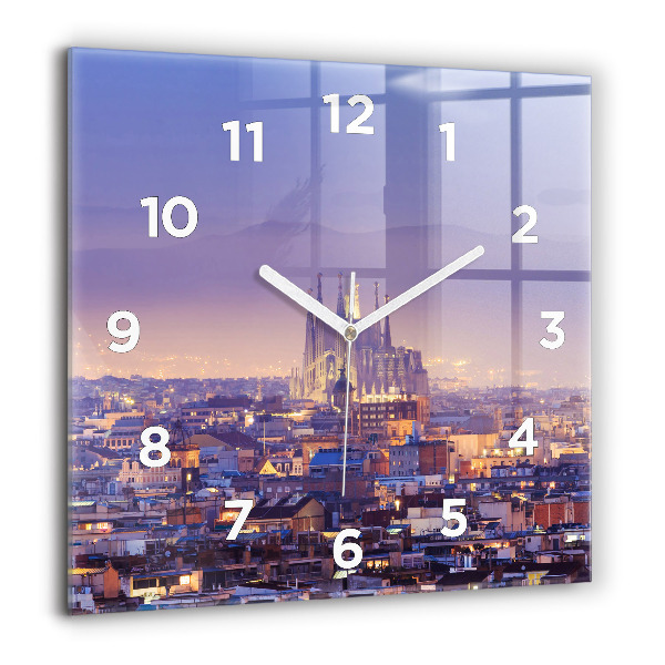 Orologio quadrato Vista di Barcellona