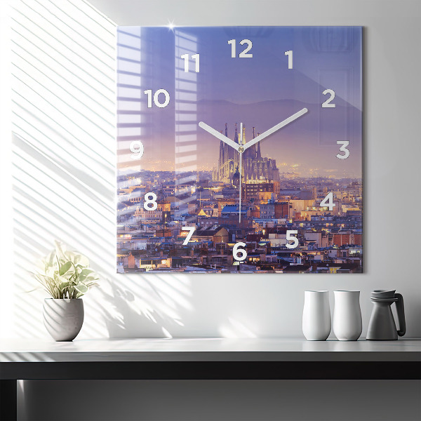 Orologio quadrato Vista di Barcellona