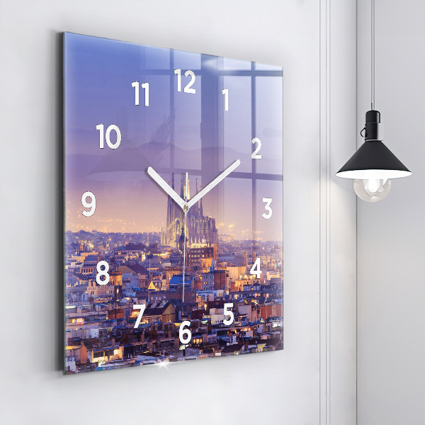 Orologio quadrato Vista di Barcellona