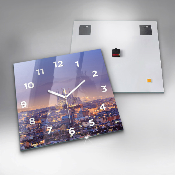 Orologio quadrato Vista di Barcellona