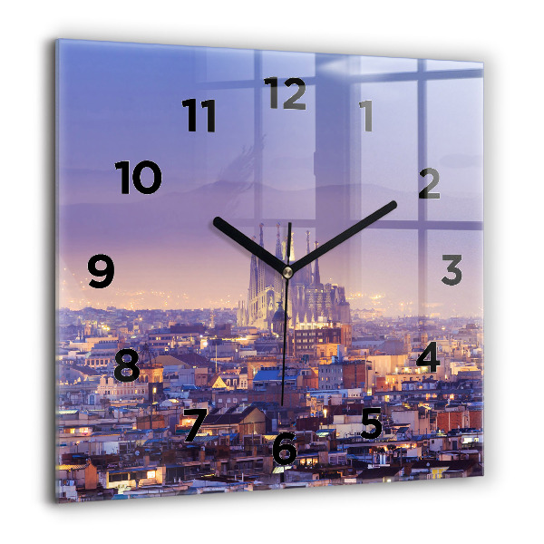 Orologio quadrato Vista di Barcellona