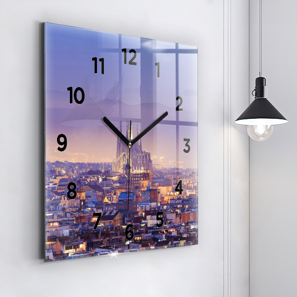 Orologio quadrato Vista di Barcellona