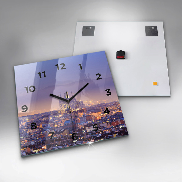 Orologio quadrato Vista di Barcellona