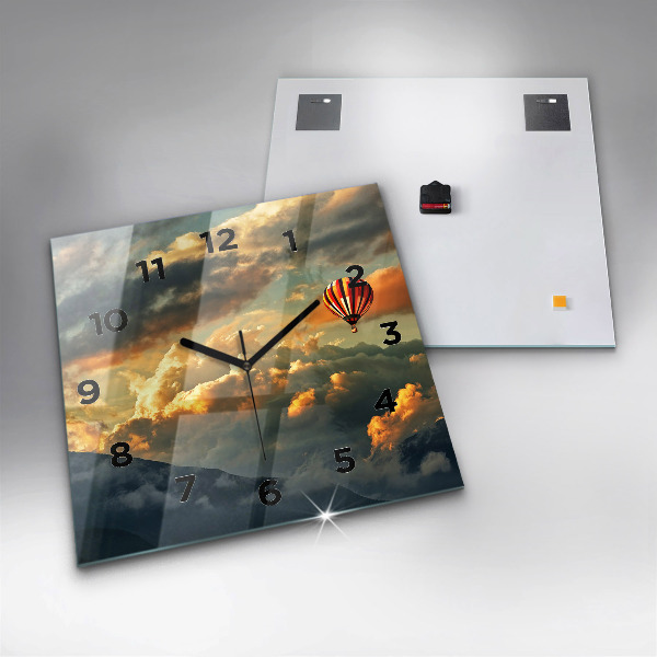 Orologio quadrato Volo in mongolfiera tra le nuvole