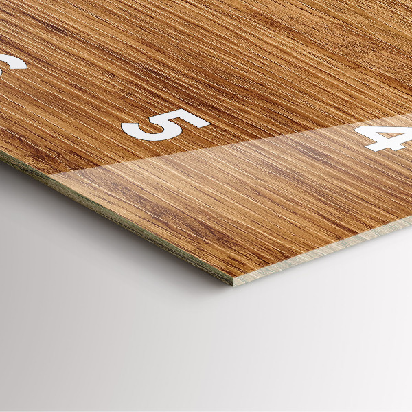 Orologio quadrato Legno chiaro