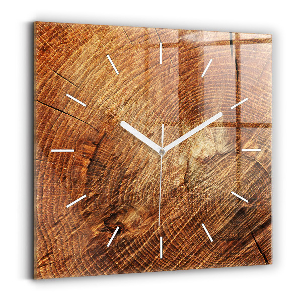 Orologio quadrato Vecchio ceppo d'albero