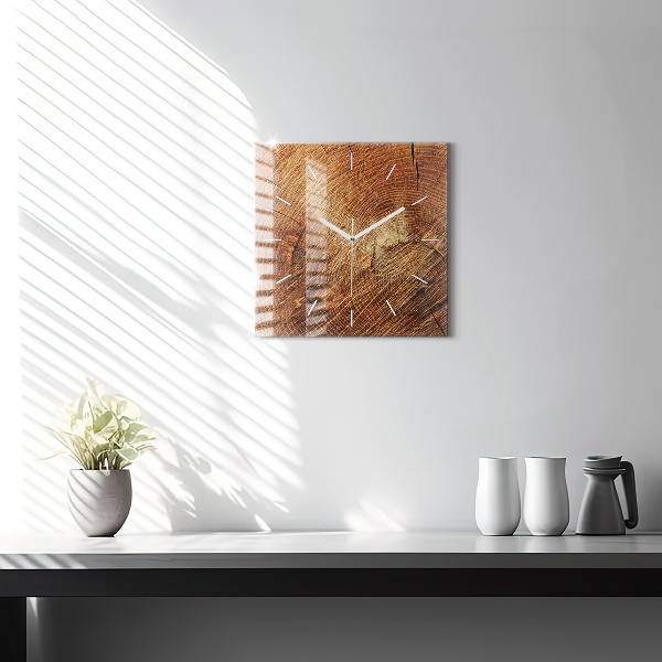 Orologio quadrato Vecchio ceppo d'albero