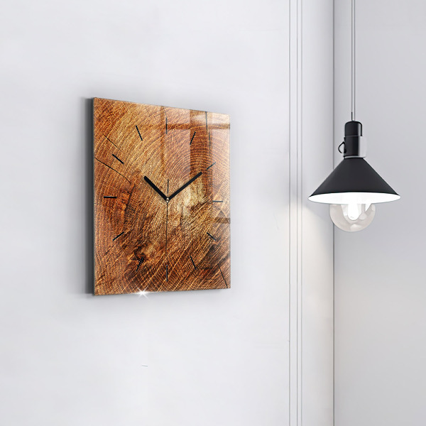 Orologio quadrato Vecchio ceppo d'albero