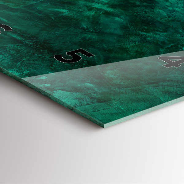 Orologio quadrato Muro di smeraldo