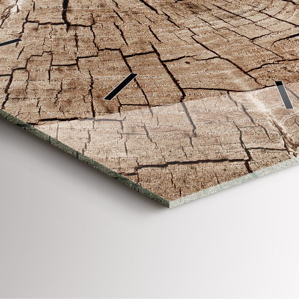 Orologio quadrato Vecchio ceppo di legno