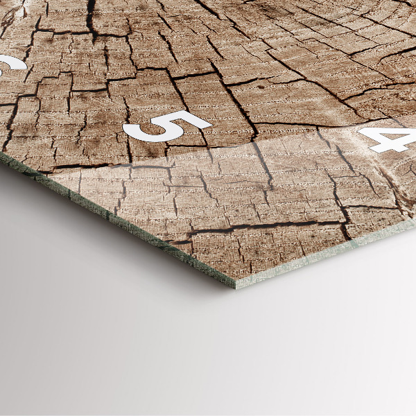 Orologio quadrato Vecchio ceppo di legno