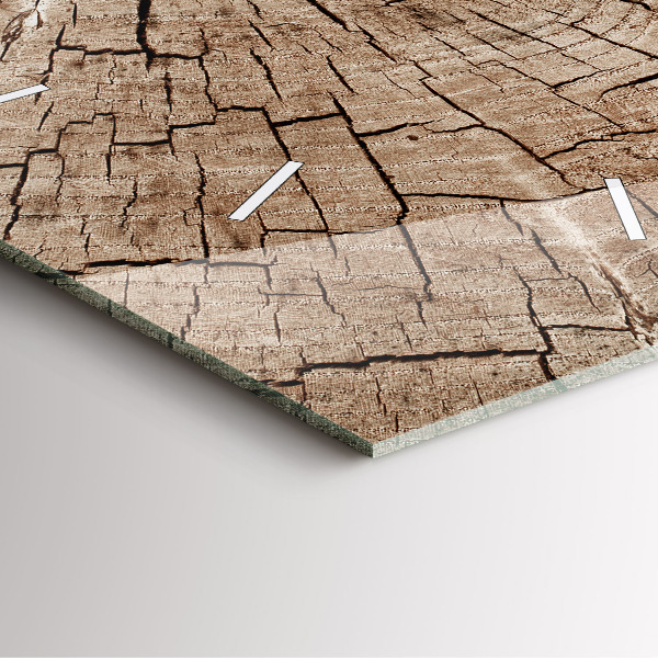 Orologio quadrato Vecchio ceppo di legno