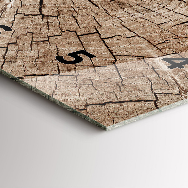 Orologio quadrato Vecchio ceppo di legno