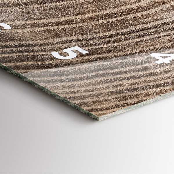 Orologio quadrato in vetro Tronco